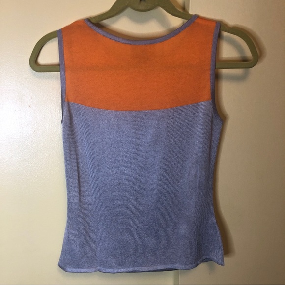 Silver/ orange kukhavera London sleeveless top. Size 4 US NWT - Picture 4 of 9